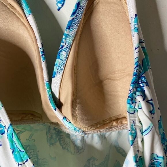 Lands’ End Blue, Green, and White Halter Tankini Size 8 - Picture 7 of 7